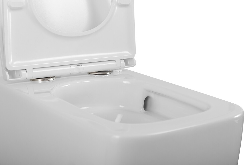 Унитаз подвесной безободковый с сиденьем и смывом TORNADO BelBagno LUCE-TOR BB076CH-TOR/SC