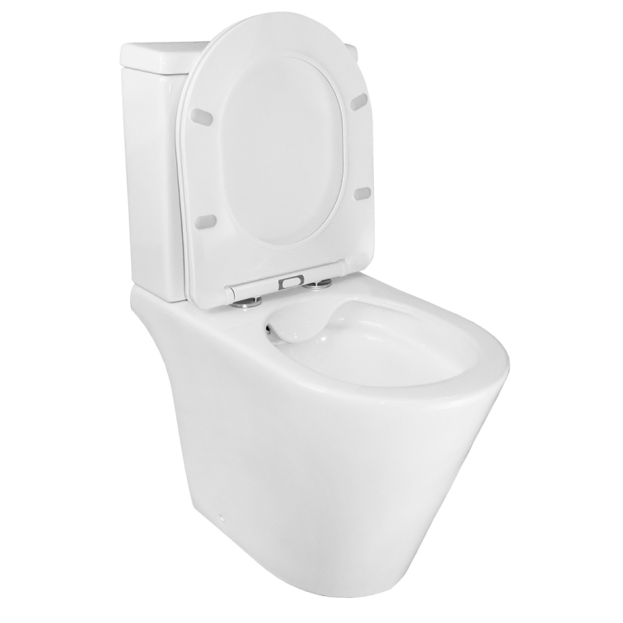 Azario Flin унитаз напольный безободковый с сиденьем микролифт AZ-1363C