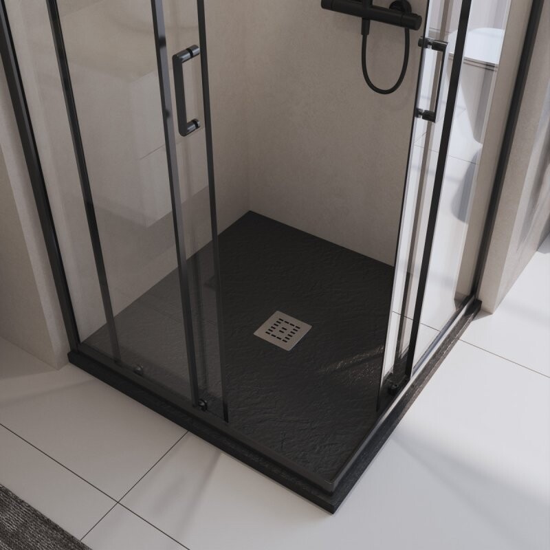 Поддон из искусственного мрамора Belbagno TRAY-MR-UNO-A-90-35-NERO-CR