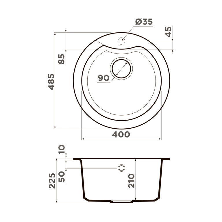 Omoikiri YASUGATA 48R мойка кухонная белый 4993133