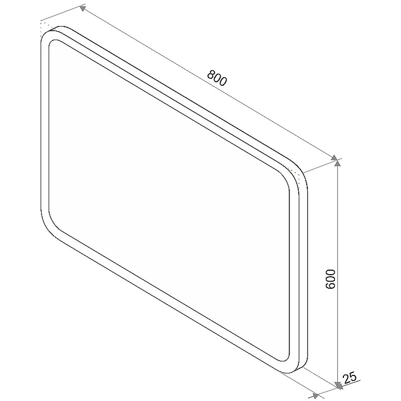 Зеркало Sintesi Jano 80 с LED-подсветкой 800x600, с подогревом SIN-SPEC-JANO-80