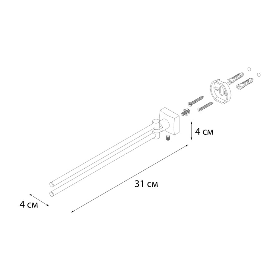 Fixsen полотенцедержатель двойной FX-61302A