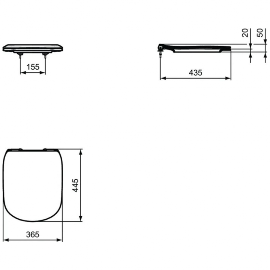 Ideal Standard Tesi сиденье для унитаза T352801