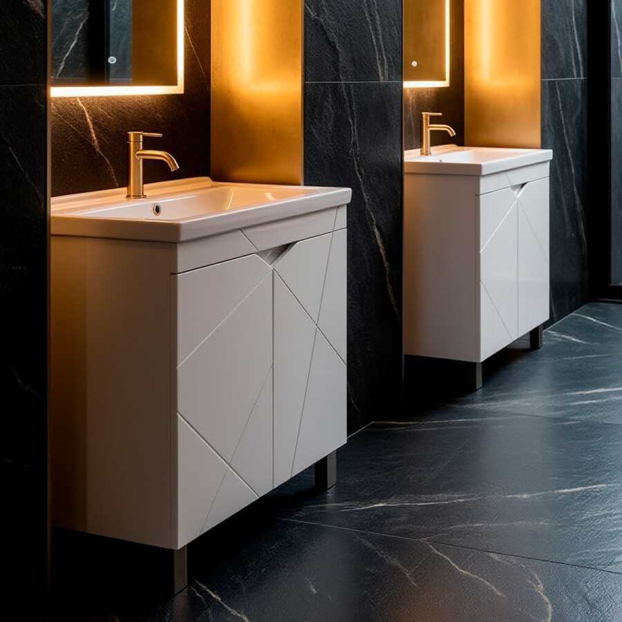 Комплект Тумба Loranto Оптимум 80 800х470х825 напольная, с раковиной Monte NEO 80, белый CS00106208