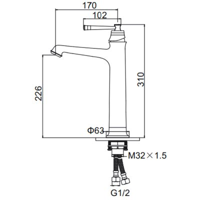 Gerhans K20G смеситель для раковины K11120G