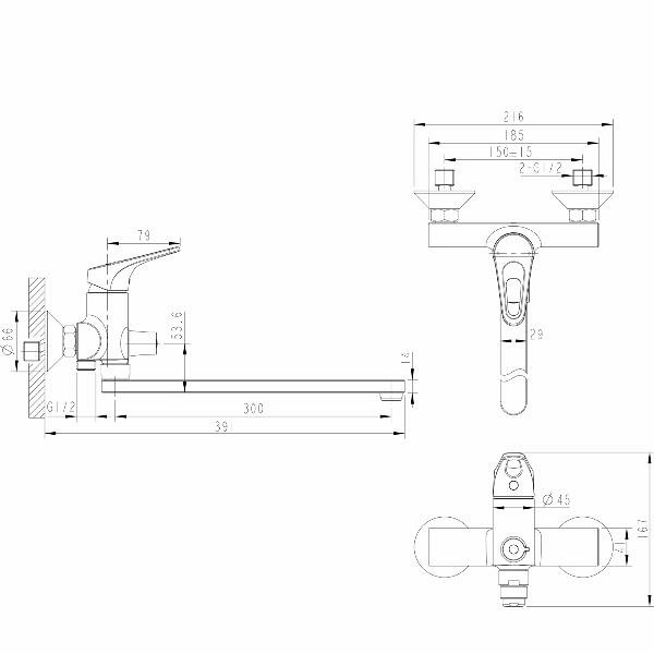 Bravat Drop-D F648162C-01A cмеситель для ванны хром