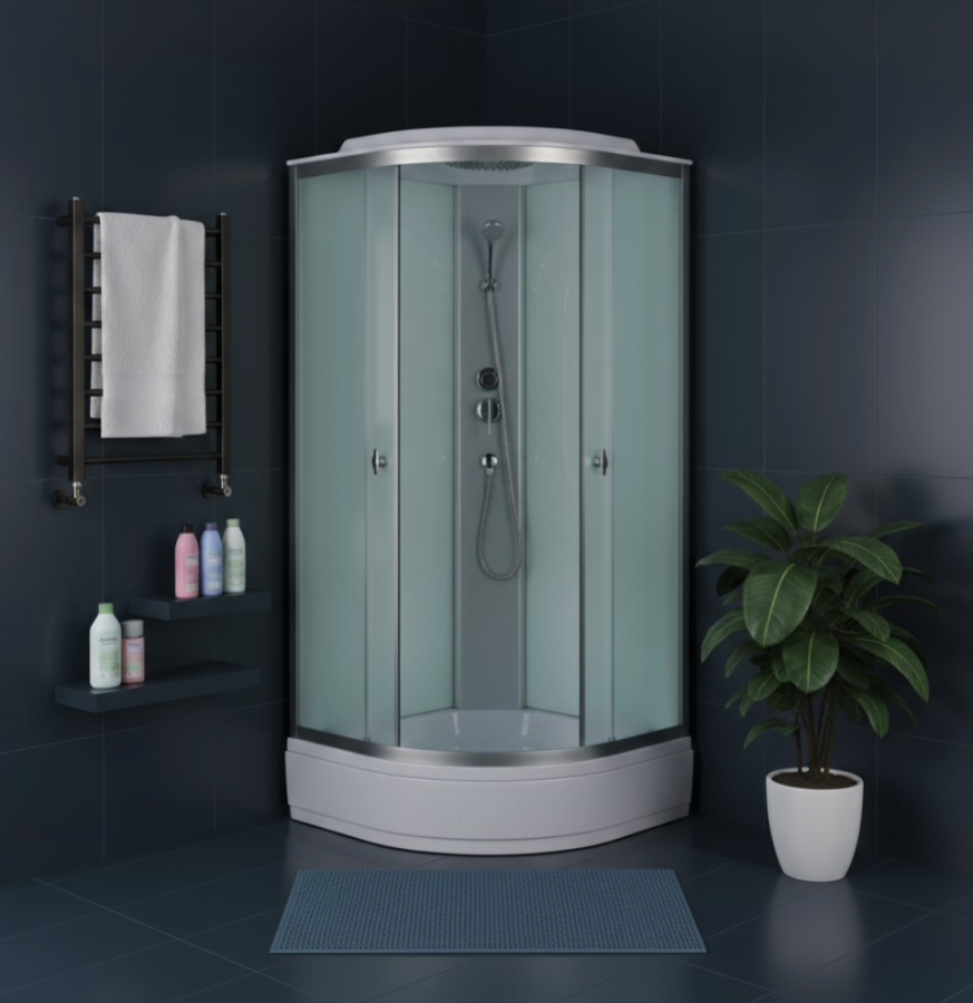 Душевая кабина Loranto 1000x1000x2150 поддон 26 см CS-985TM/W-100