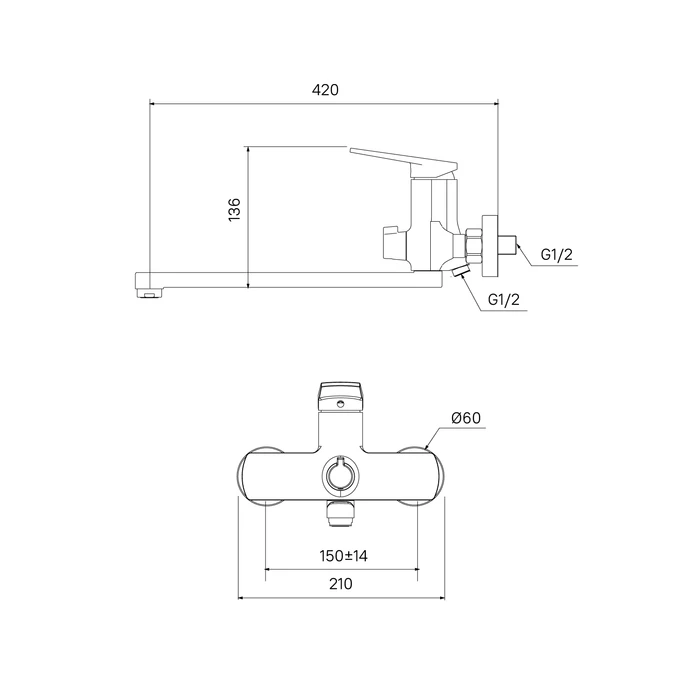 Iddis Esper смеситель для ванны хром ESPSB00i10WA