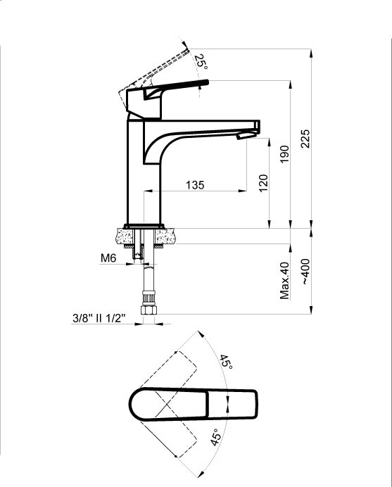 Azario Treya смеситель для раковины хром AZ-15684501