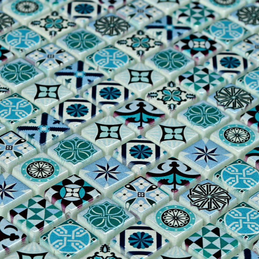 Bonaparte Xindi Blue мозаика стеклянная 30х30 см