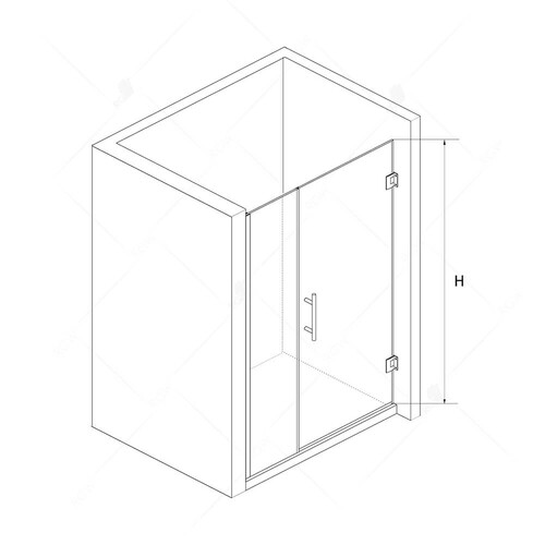 RGW HO-0211В душевая дверь 60 см профиль черный, стекло прозрачное 3506021106-14