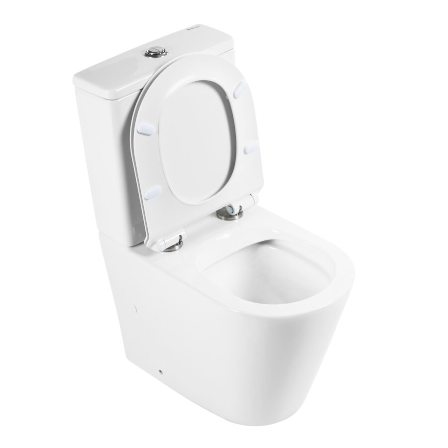 Унитаз-компакт безободковый с сиденьем BelBagno FLAY-R BB2149CPR/SC BB2149T