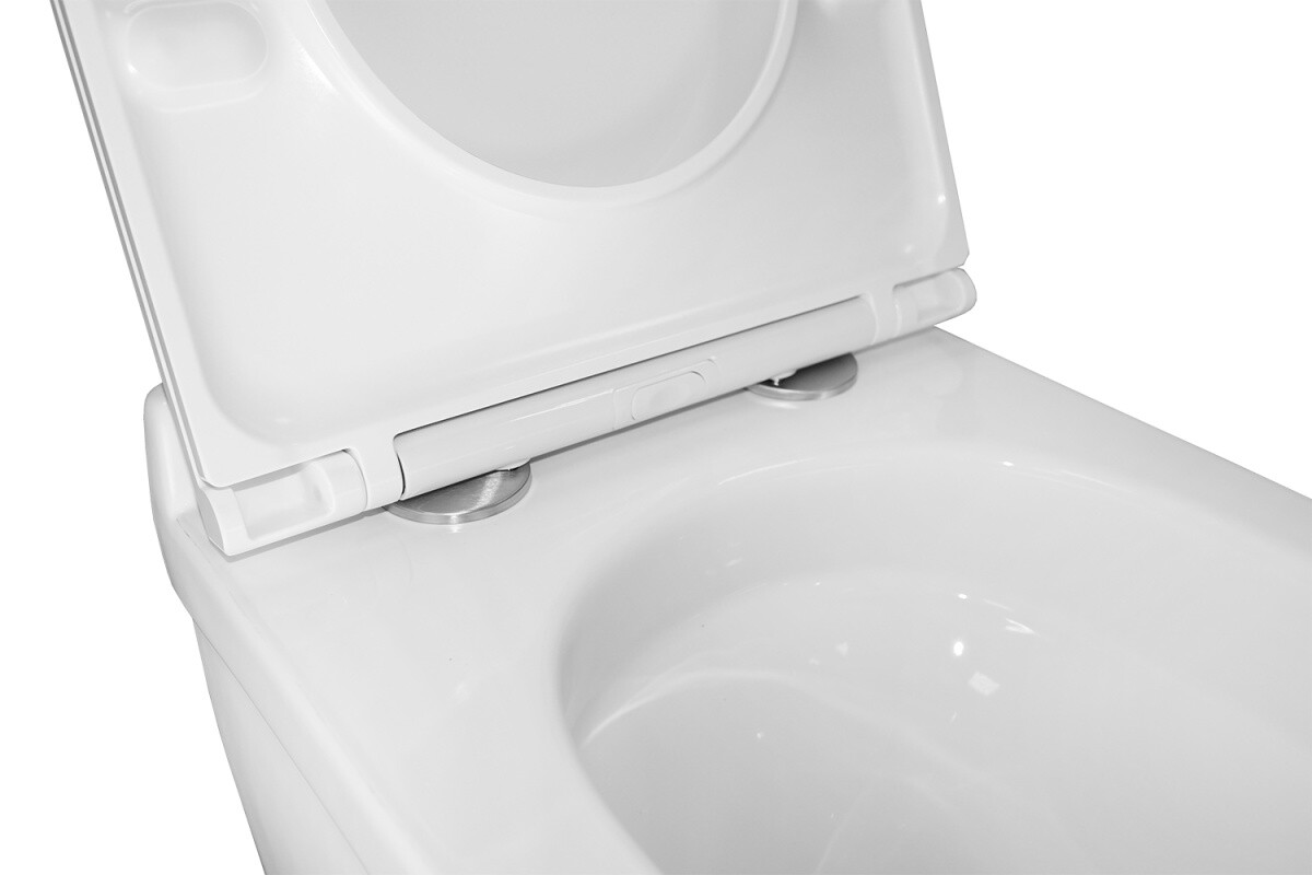 Унитаз подвесной Azario Fora 368х530х410 безободковый "Скрытое Торнадо" быстросъемное микролифт AZ-0017-UQ3