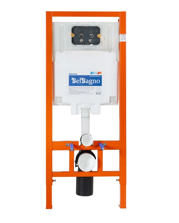 BB002-80/BB005-PR-CHROME Система инсталляции для подвесных унитазов BelBagno BB002-80 с кнопкой смыва BB005-PR-CHROME