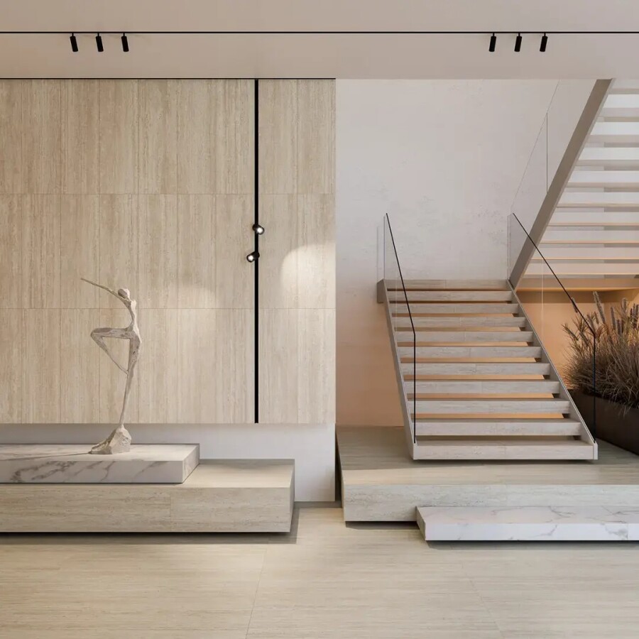 Керамическая плитка Декор Kerama Marazzi Прованс Про Травертин мозаичный микс матовый обрезной 34,5x37x0,9 KMD2MSM019BR