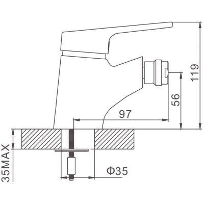 Gerhans H09 смеситель для биде K15009