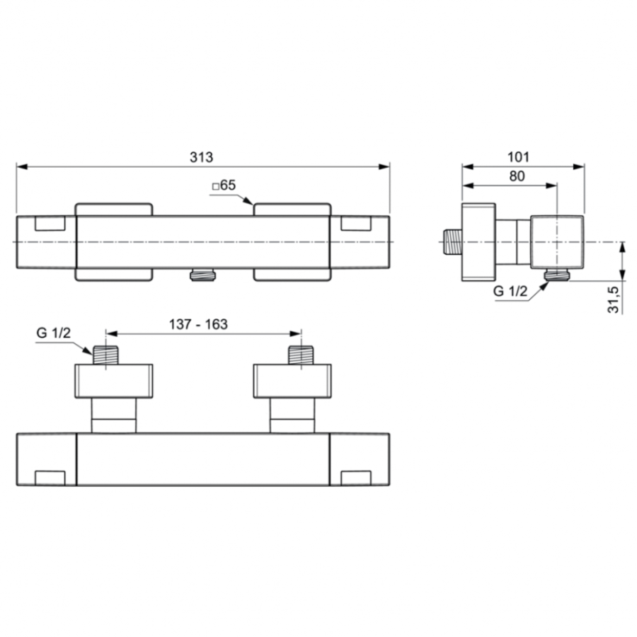 Ideal Standard термостатический смеситель для душа A7533AA