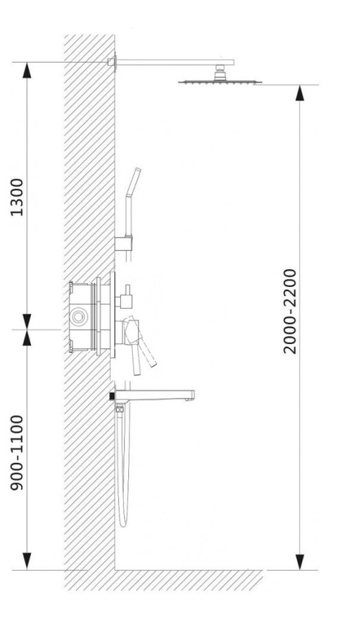 Haiba HB81088-3 Душевая система с изливом