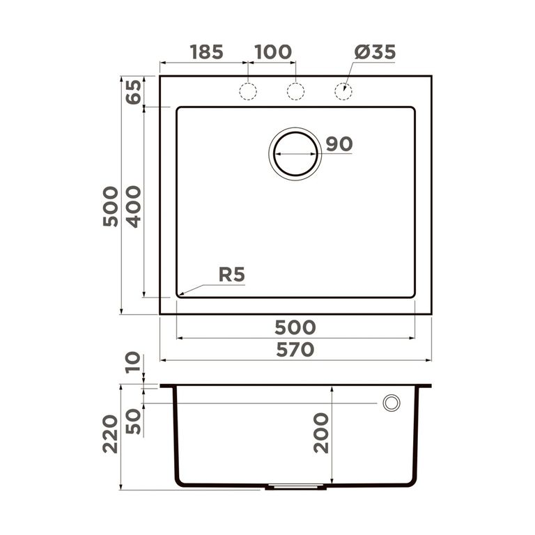 Omoikiri BOSEN 57A мойка кухонная белая 4993820