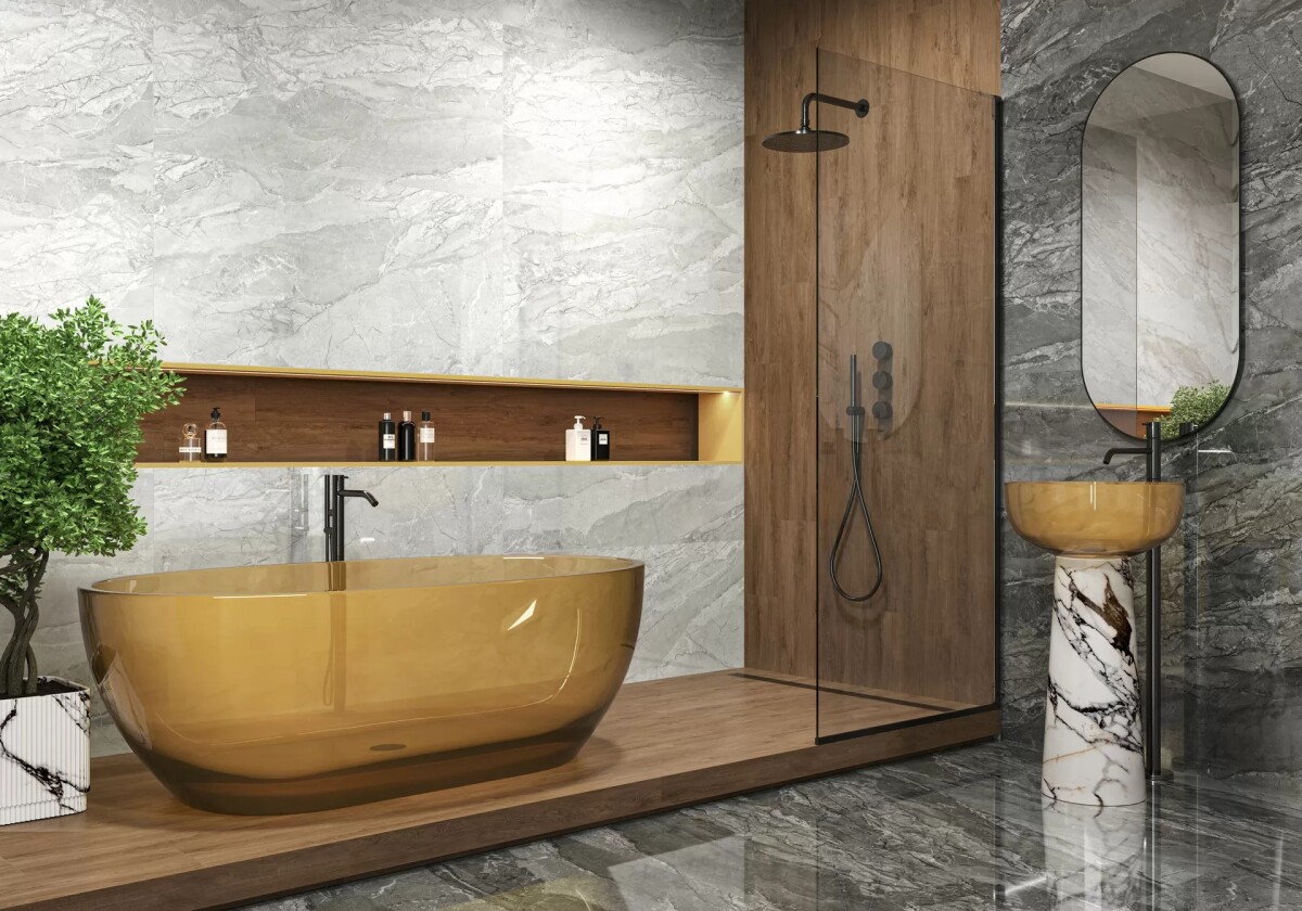 Керамогранит 60120INL15P LCM Mineral Gray Полированный 600 x 1200 x 7 мм.