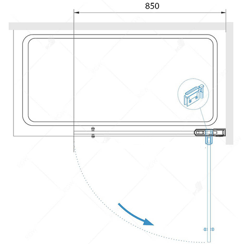 RGW SC-102 душевая штора 85 см 011110285-11