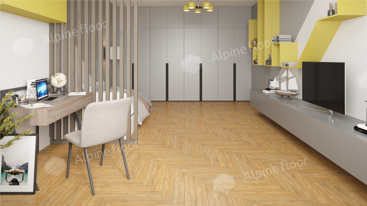 Ламинат Alpine Floor Herringbone 12 Pro (NEW), LF106-04A Дуб Тулуза 606 х 101 х 12 mm