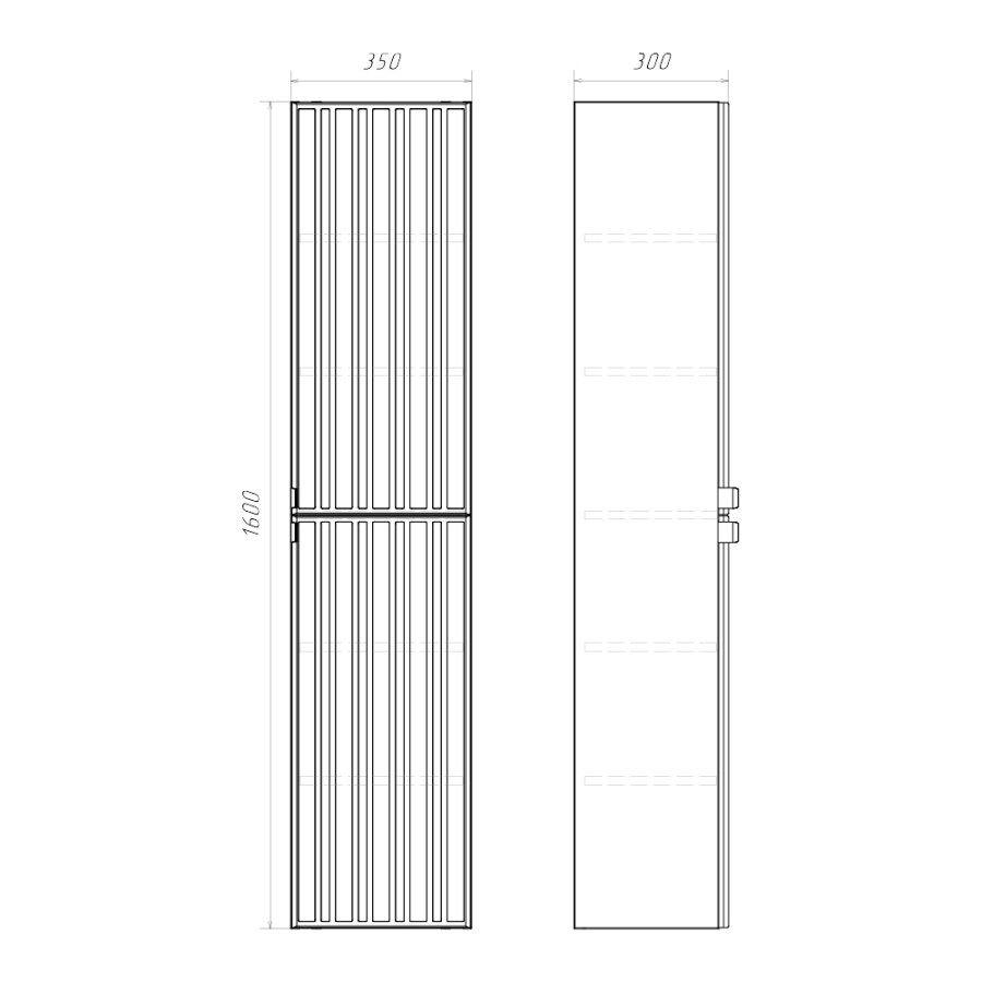 Подвесная шкаф-колонна для ванной комнаты Comforty Тенерифе-35 белый матовый 00-00022176