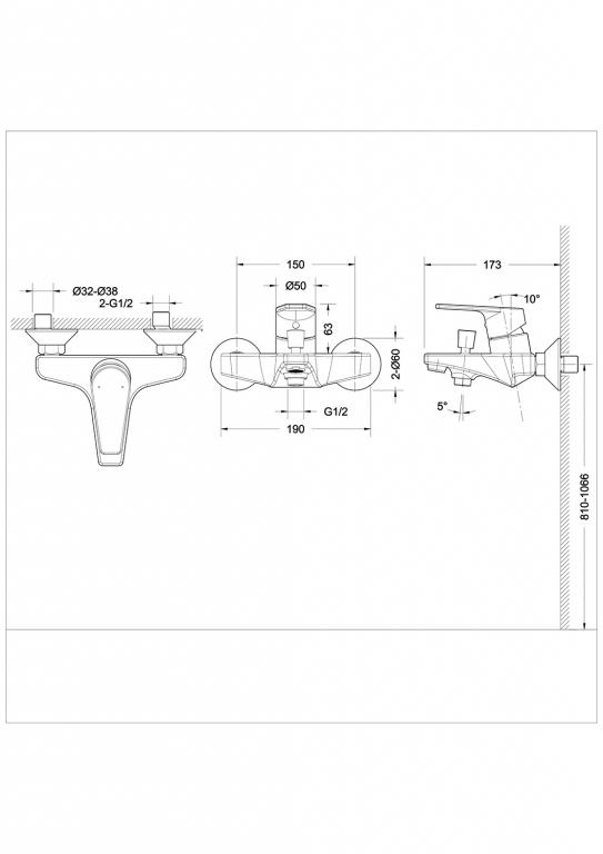 Bravat смеситель для ванны F65299C-1