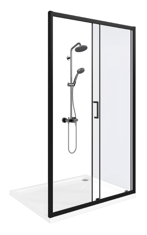 BAS Cube WTW-150-C-B душевая дверь в нишу 1500х1900 Черный КУ00030