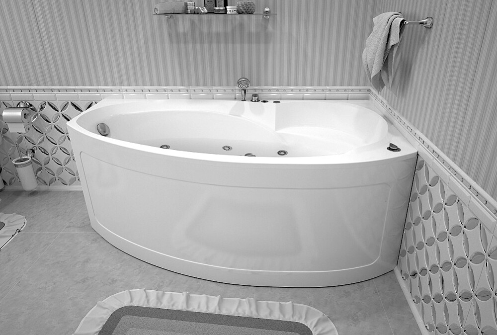 Aquanet Jersey 170*90 ванна акриловая асимметричная R