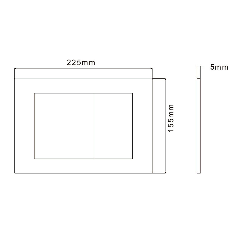 Кнопка смыва для инсталляции 225x155x5 Azario AZ-ABS F-B черная матовая