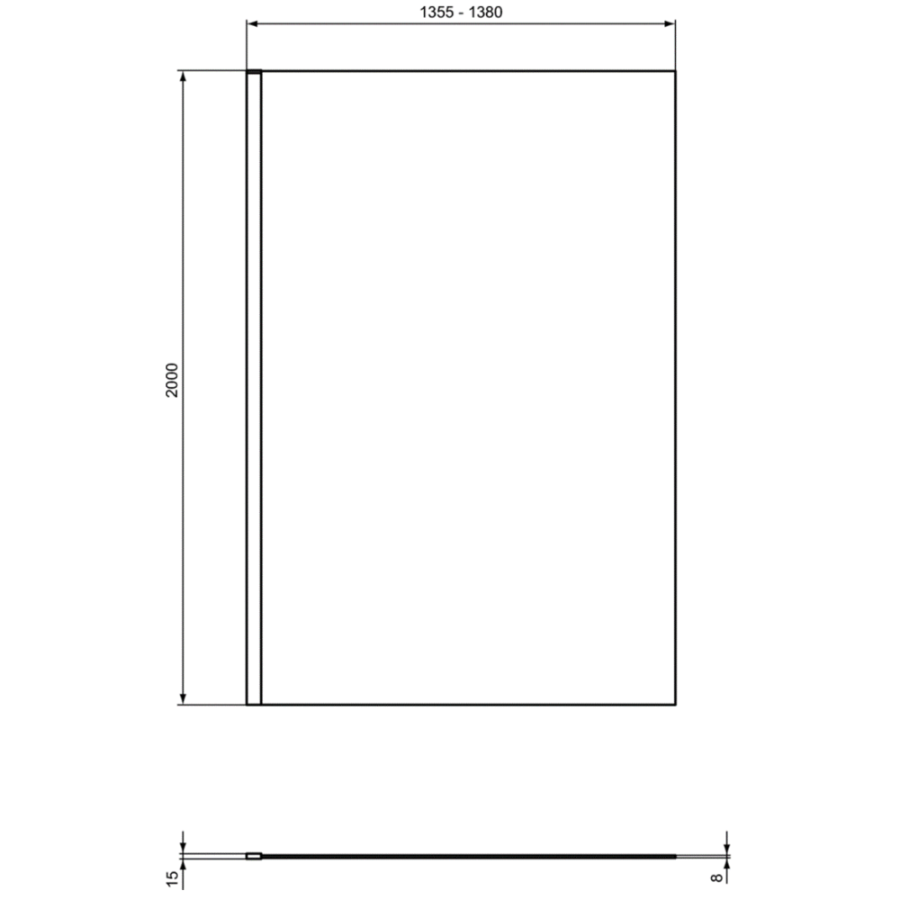 Ideal Standard I.Life фиксированная панель 140 см T4874EO