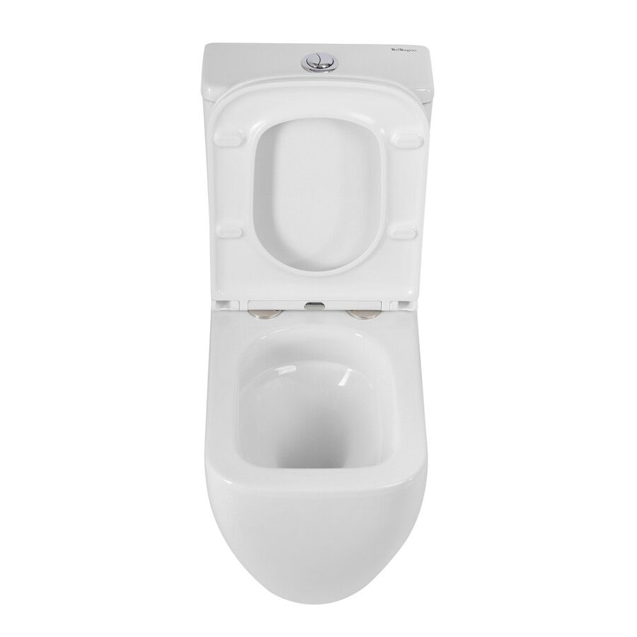 Унитаз-компакт безободковый с сиденьем и смывом TORNADO BelBagno LUCE-TOR BB2197CP-TOR/SC BB2197T