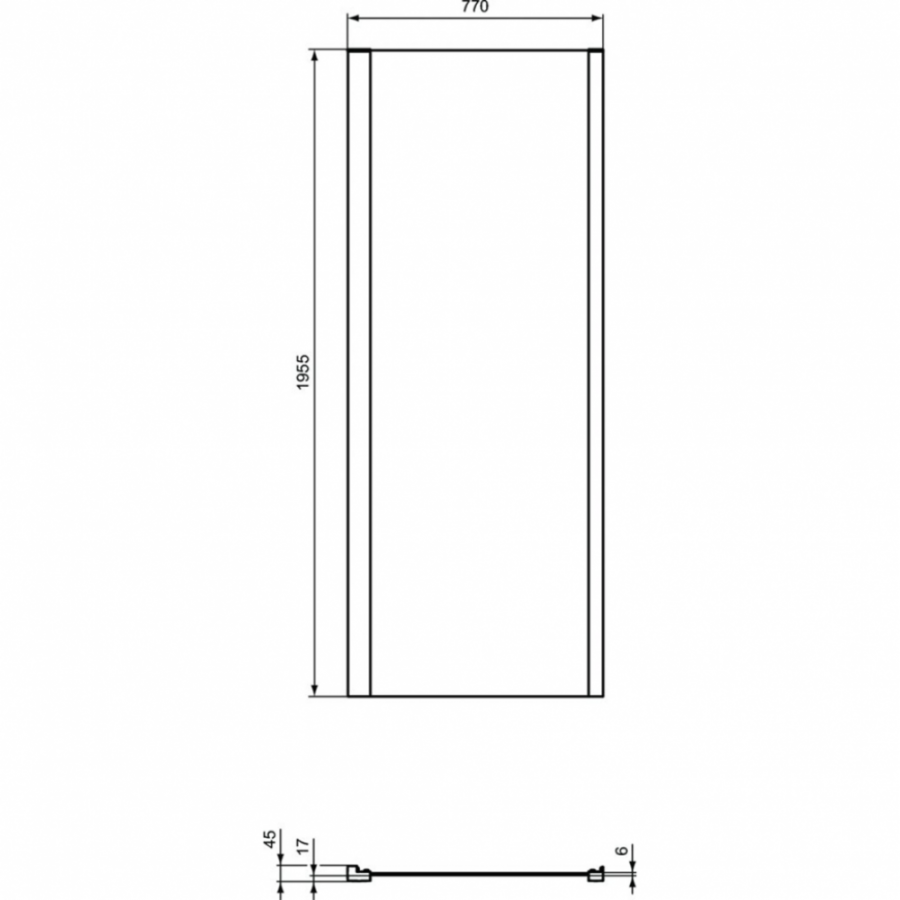 Ideal Standard I.Life фиксированная боковая панель 80 см K9299V3