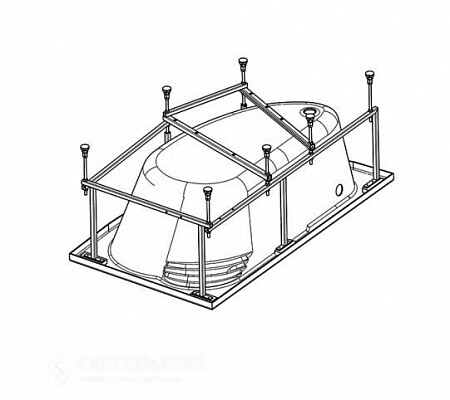 Santek каркас для акриловых ванн Майорка XL 160х95 см L/R 1.WH11.2.429