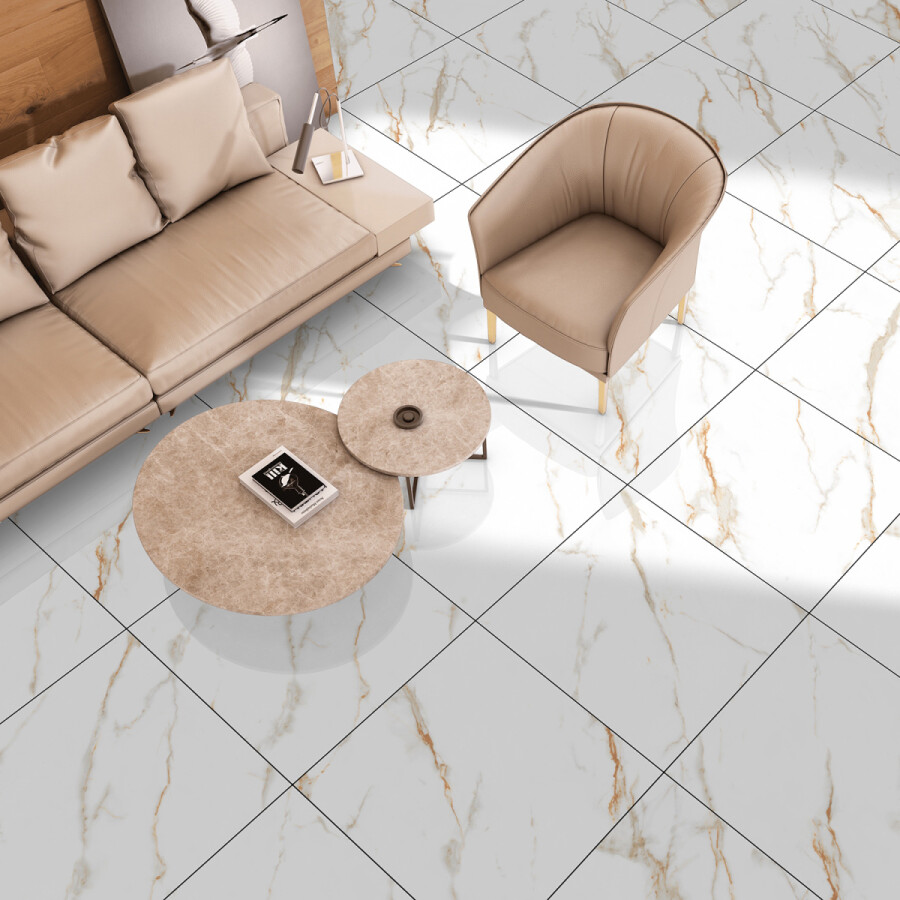 Керамогранит Azario Calacatta Venato Gold 60x60 Glossy F109082188G