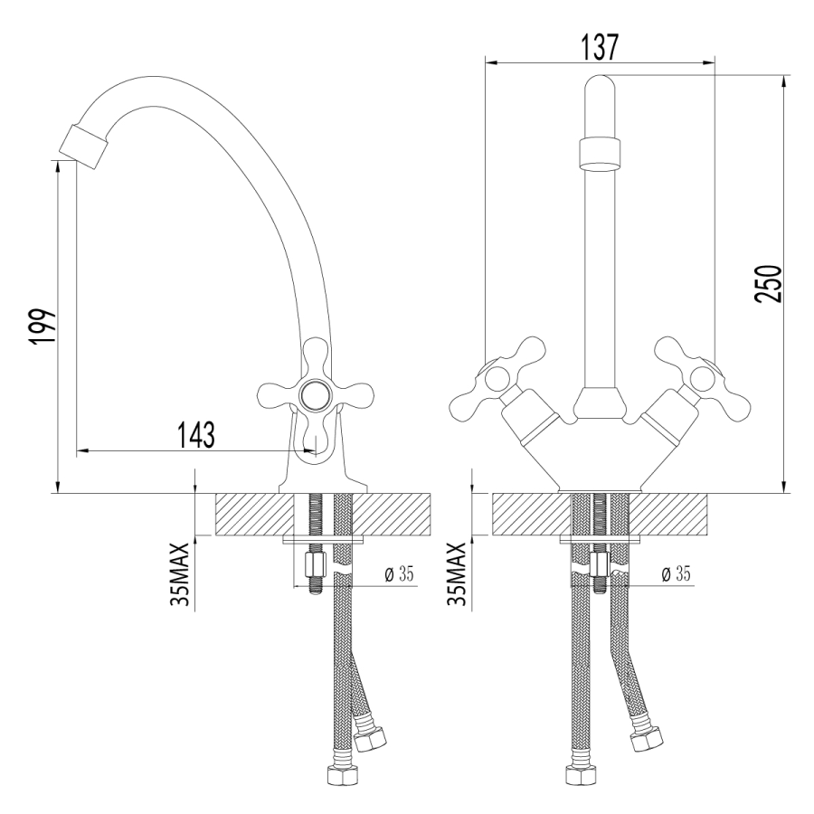 Lemark Standard смеситель для кухни LM2104C