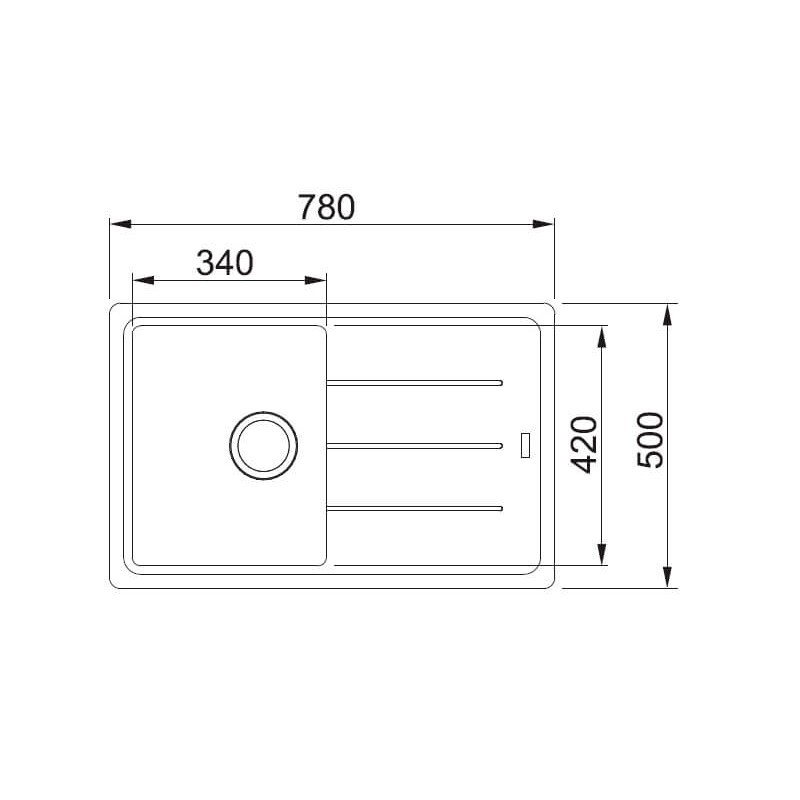 Franke BSG 611-78 кухонная мойка fragranite+ оникс 78 x 43,5 см