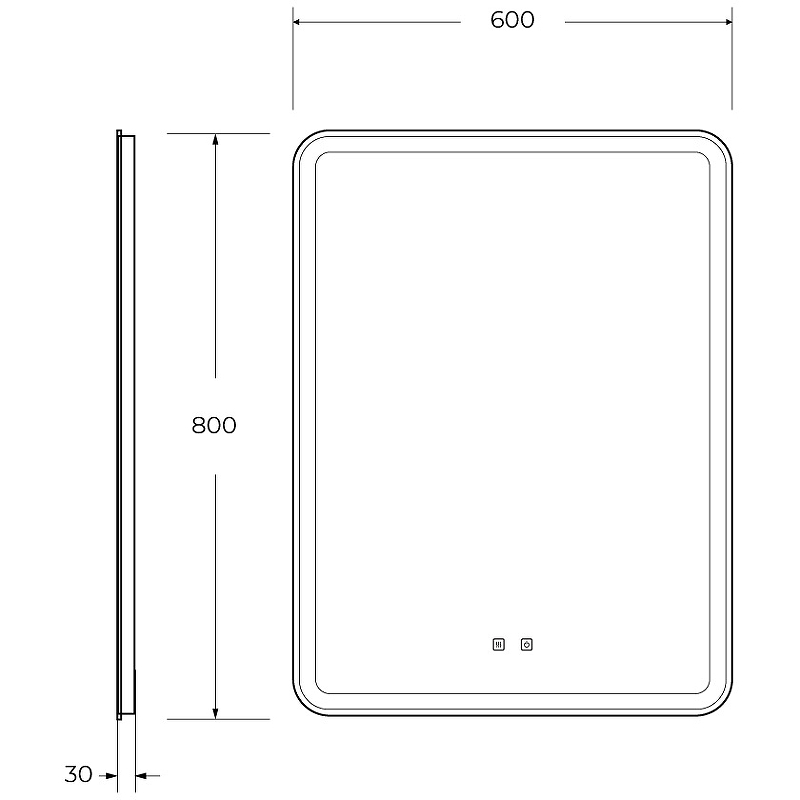 BelBagno зеркало с подсветкой, голосовым управлением и подогревом SPC-MAR-600-800-LED-TCH-SND