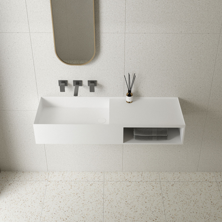 Vincea Solid Surface раковина 120х40 см подвесная VWB-6S112MW