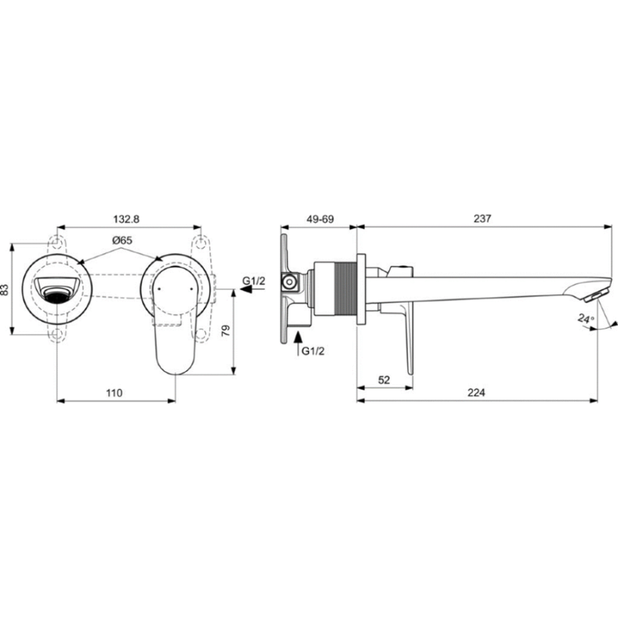 Ideal Standard Cerafine О смеситель для раковины BD133XG