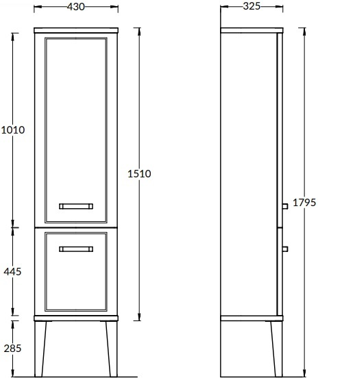 Kerama Marazzi Pompei пенал 150, бежевый PO.N.150CAM