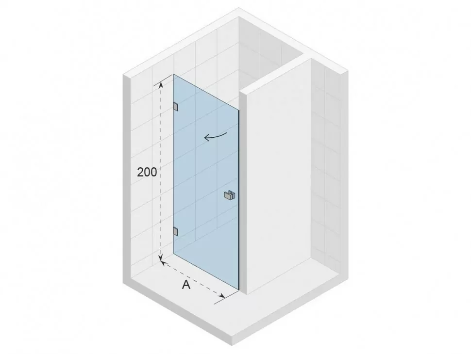 Riho Scandic X101 душевая дверь 90х200 L профиль черный G001005121