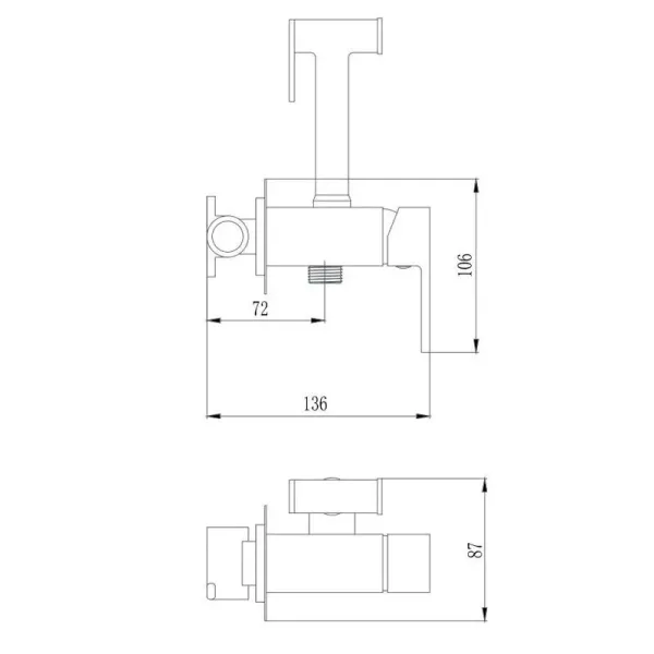 Haiba смеситель с гигиеническим душем HB5511-4