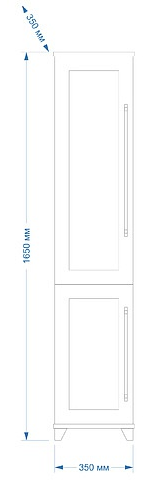 Misty Марта П-Мрт05035-091П Шкаф-пенал R/L подвесной с бельевой корзиной, бирюзовый