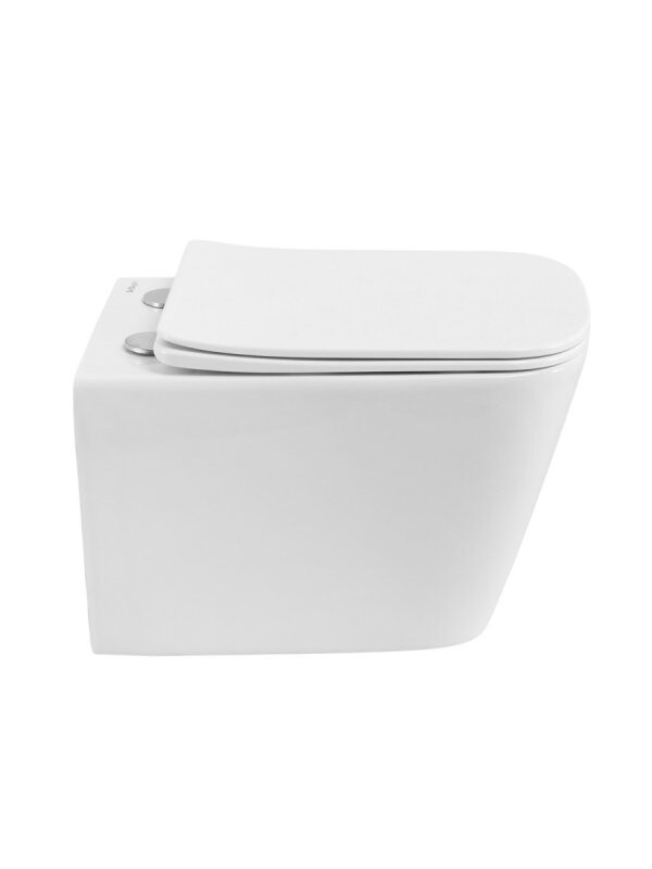 BelBagno KRAFT-TOR Унитаз подвесной безободковый с сиденьем и смывом TORNADO BB7106CH-TOR/SC