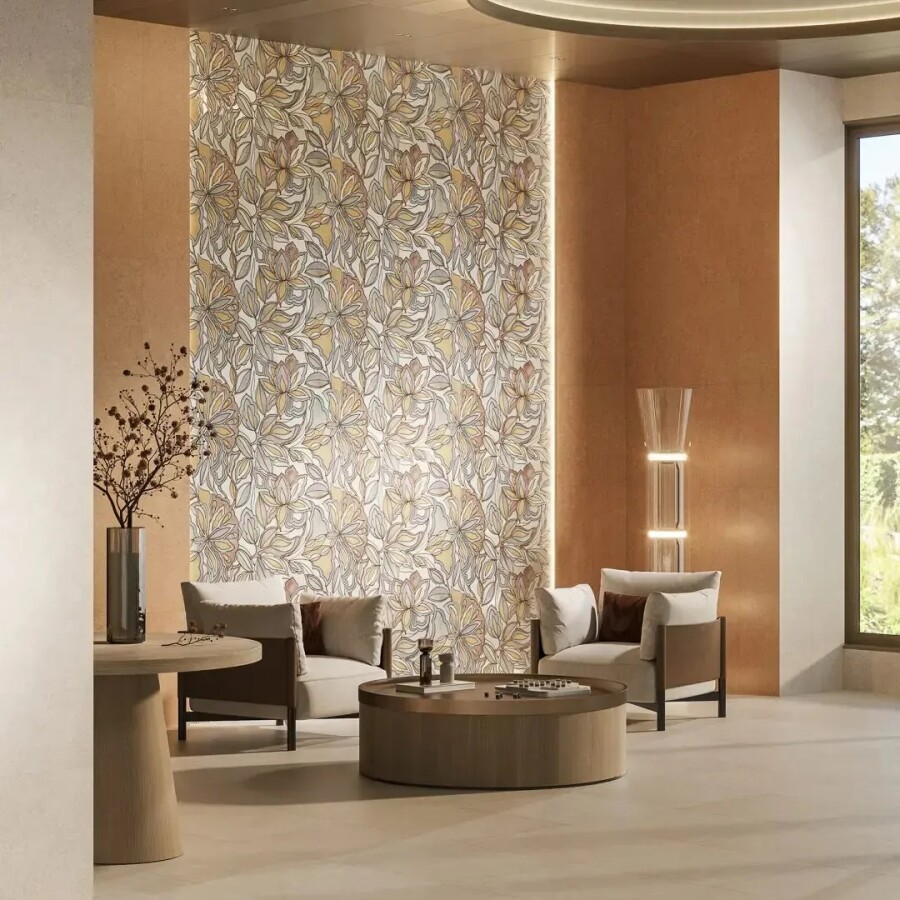 Керамическая плитка Панно Kerama Marazzi Прованс Ботаника матовый обрезной (из 3-х частей 30x60x0,9) 90x60x0,9 KMP2STA005BR3X