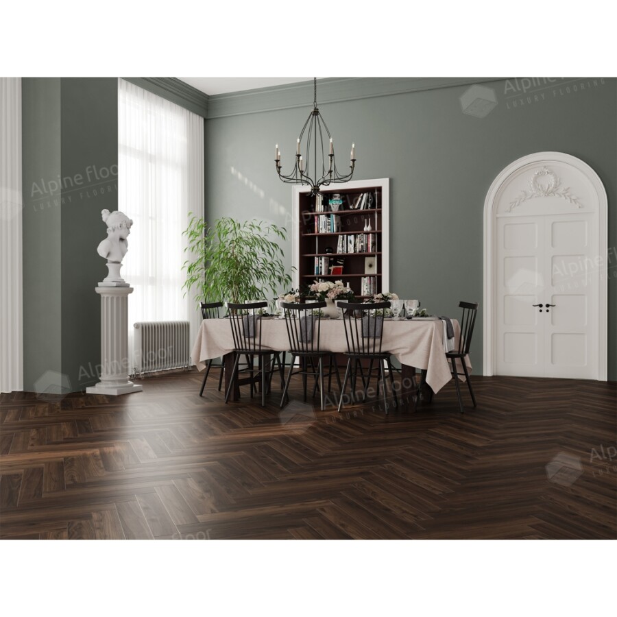 Ламинат Alpine Floor Herringbone 12, LF105-14A Дуб Абруццо 600 х 100 х 12 mm