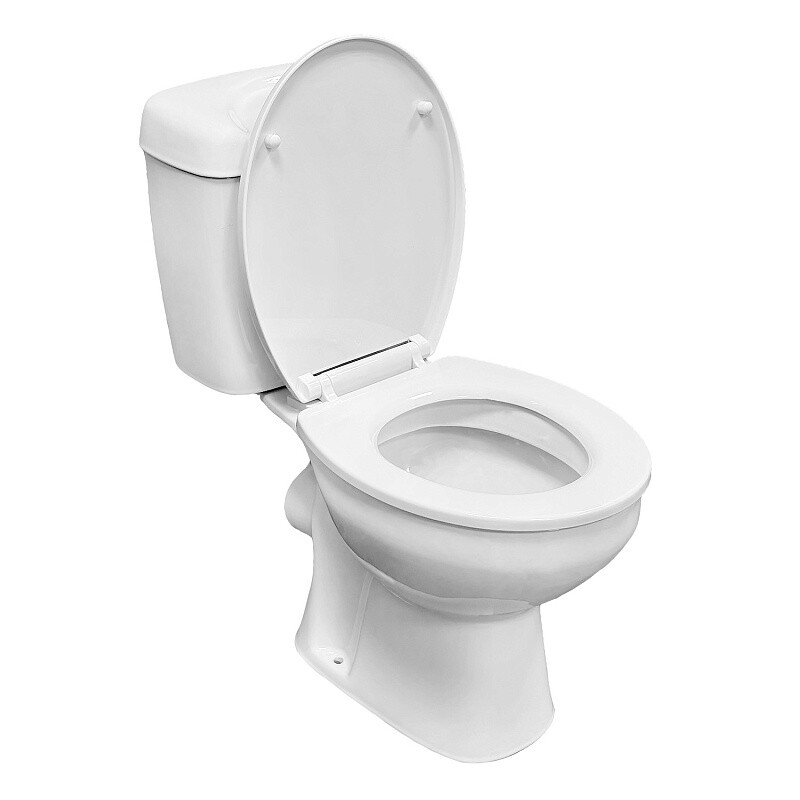 Унитаз напольный с сиденьем микролифт полипропилен Azario Адур 640x380x755 AZ-08