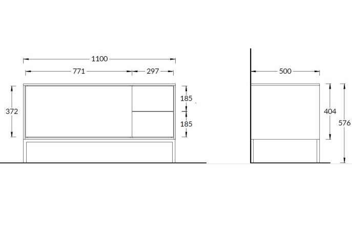 Kerama Marazzi Atollo тумба 110 белая AT.110WHT.M